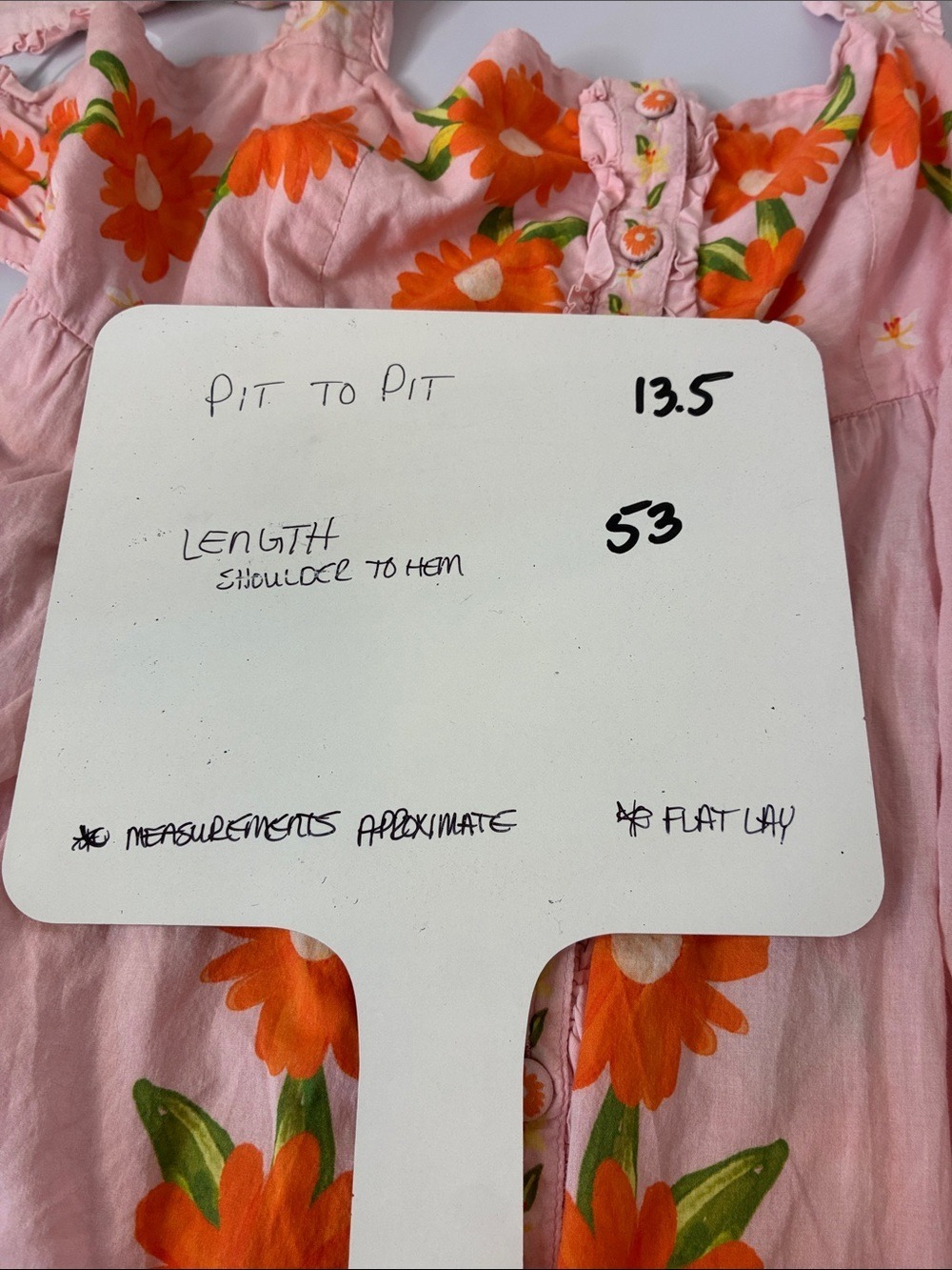 Farm Rio Papaya Salad Maxi Dress Pink Floral Button Front Back Bow M - Picture 10 of 12
